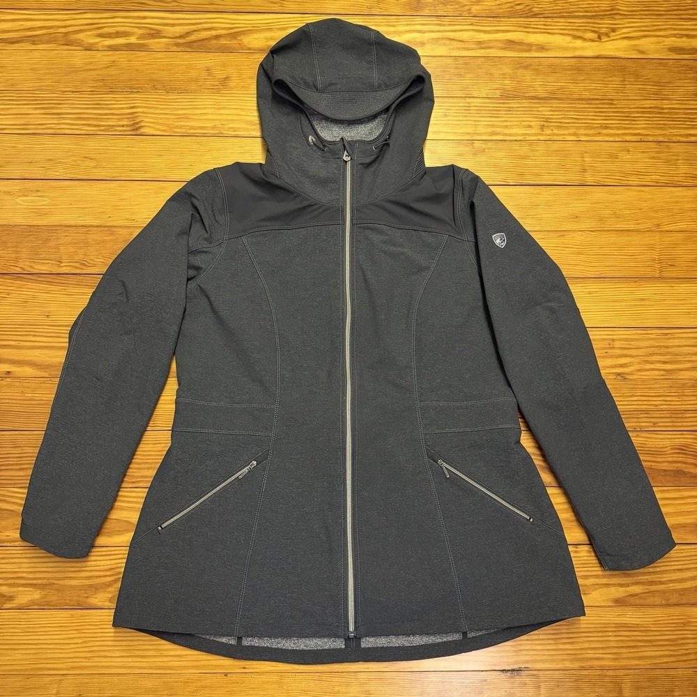 KUHL Projekt Klash Trench Hooded Softshell Jacket Women's XL Gotham Midweight